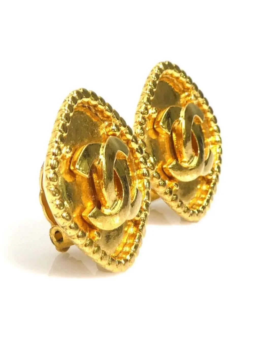 Auth Chanel Vintage Cc Logo Earrings #293899C33B